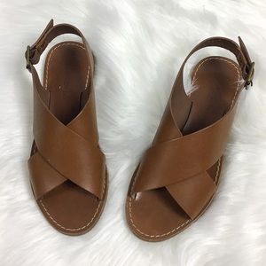 Madewell the boardwalk crossover sandal size 5